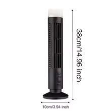 Portable Air Conditioner Fan 2000/1200mAh Quiet Desk Fan Tower Fan Wall Mount Electric Fan 3 Speed Rechargeable for Home Bedroom