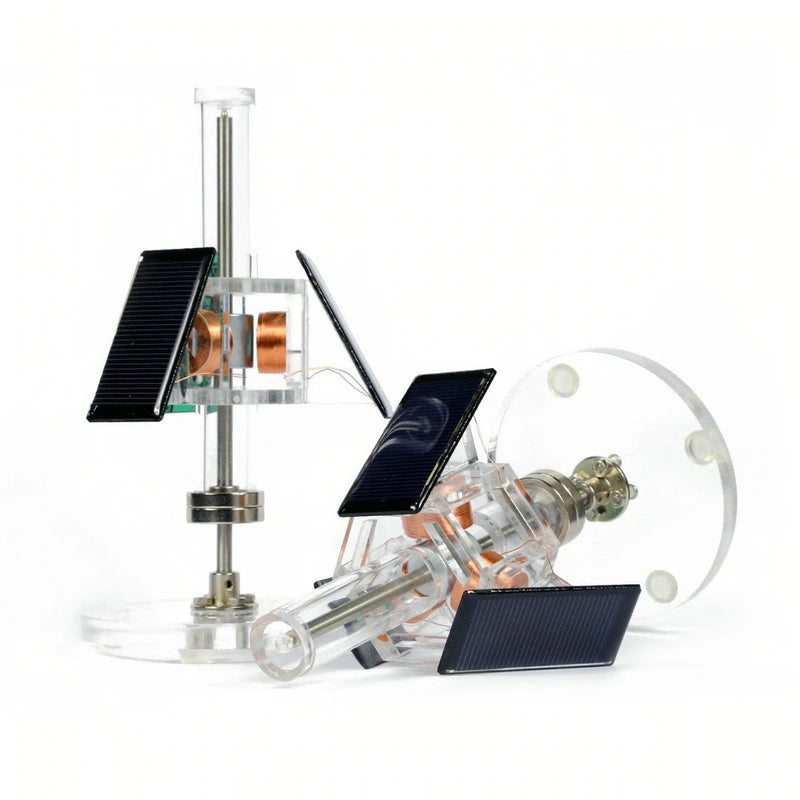 Magnetic Levitation Solar Motor Three-Sided Vertical Brushless Motor DIY Scientific Experiment Teaching Model Creative Gifts