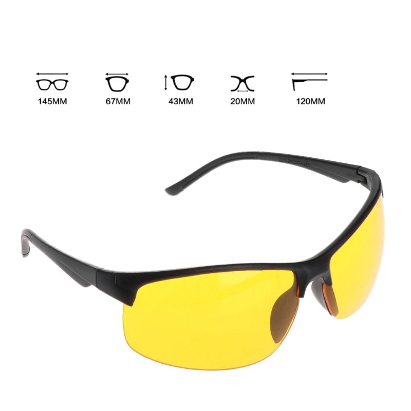 Night Vision Glasses Man Fishing Cycling Outdoor Sunglasses Yellow Lens Protection Unisex UV400 Fishing Eyewear