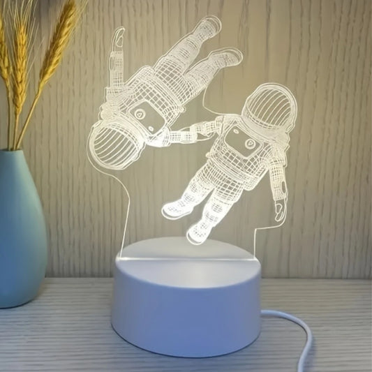 3D astronaut night light LED bedside lamp for room decoration