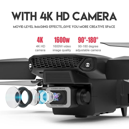 Drone E88 Pro WiFi FPV Drone - Single/Dual 4K/1080P Camera