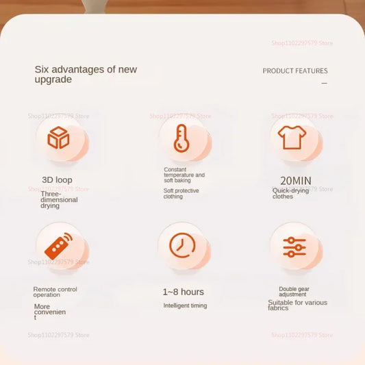 Mini Portable Dryer Foldable Electric Dryer Apartment Portable Dryer Travel RVS With Dryer Bag And Time Set Travel Style