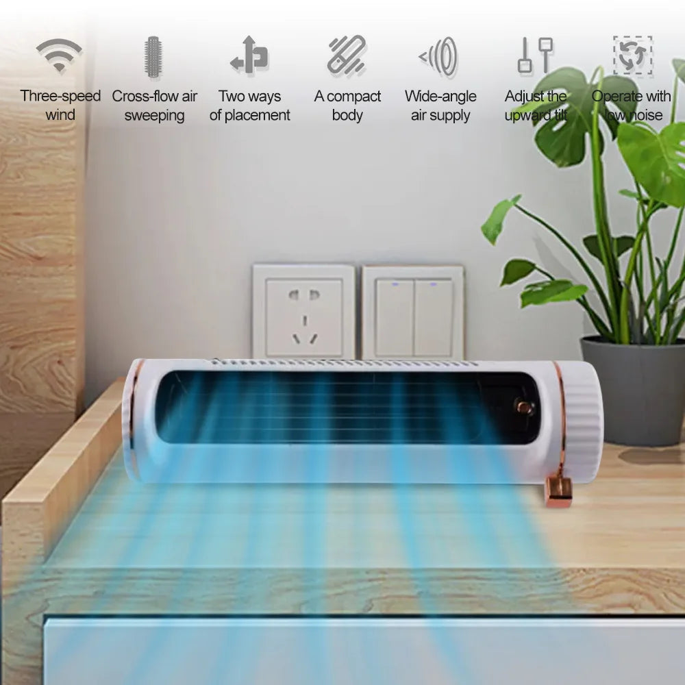 portable Desktop Tower Fans Circulation Air Conditioner 20dB Quiet Floor Fan