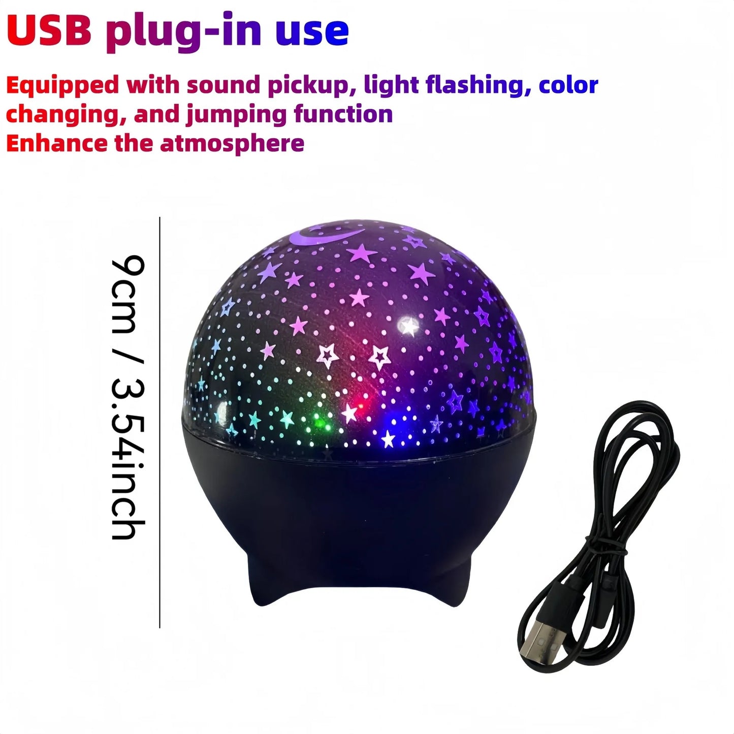 RGB Night Lights LED Projector Light Starry Moon Galaxy Projection Lamp