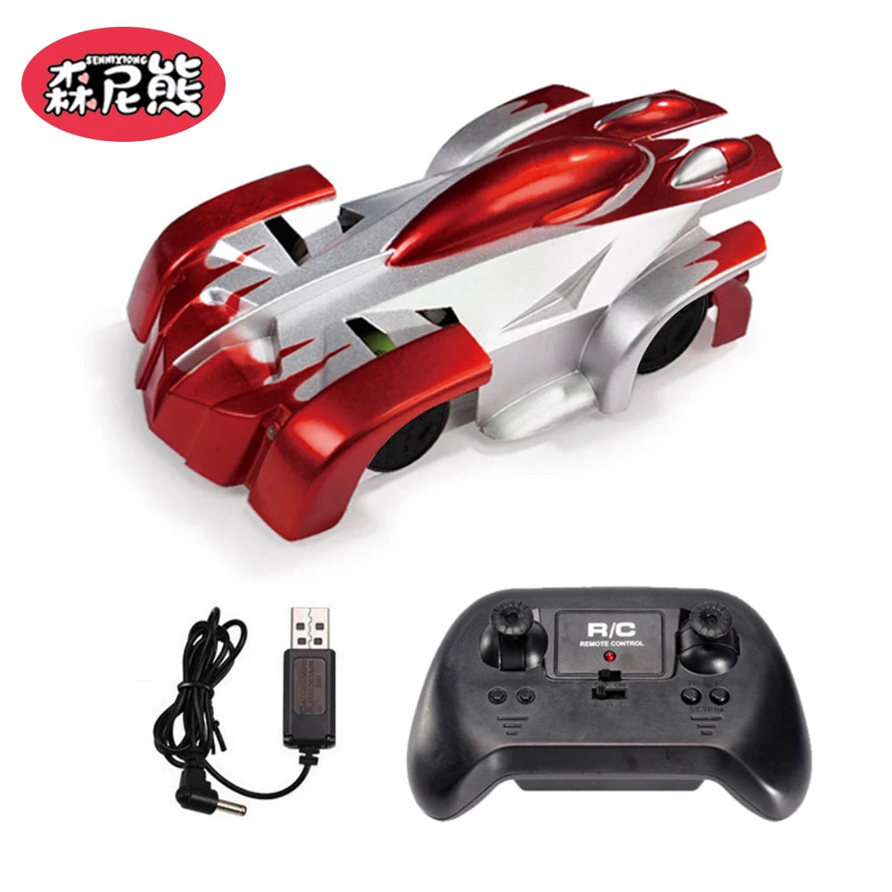 Wall Climbing Car With Light Anti Gravity 360 Rotating Model Electric Stunt Drifting