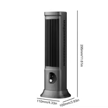 Portable Air Conditioner Fan 2000/1200mAh Quiet Desk Fan Tower Fan Wall Mount Electric Fan 3 Speed Rechargeable for Home Bedroom