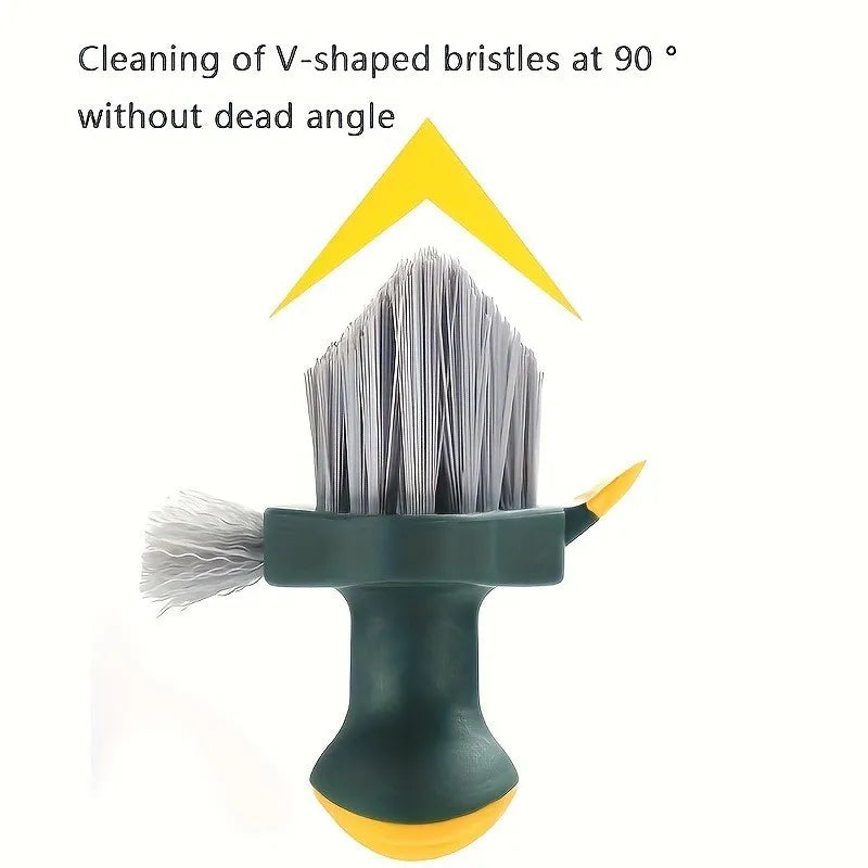 Multi-Surface Deep Gap Cleaning Brush - Flexible Scrubber for Bathroom Tiles, Grout, Corners & Toilets with Ergonomic Handle