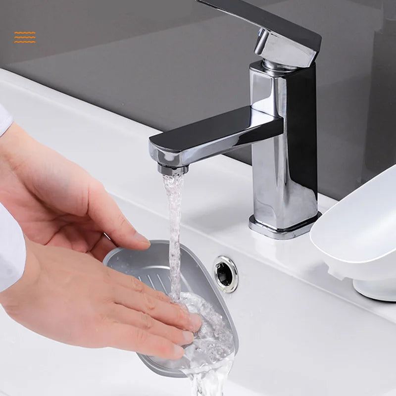 Suction Cup Soap Dish Drainable, Rust-Proof, for Bathroom, Kitchen Sink, Shower