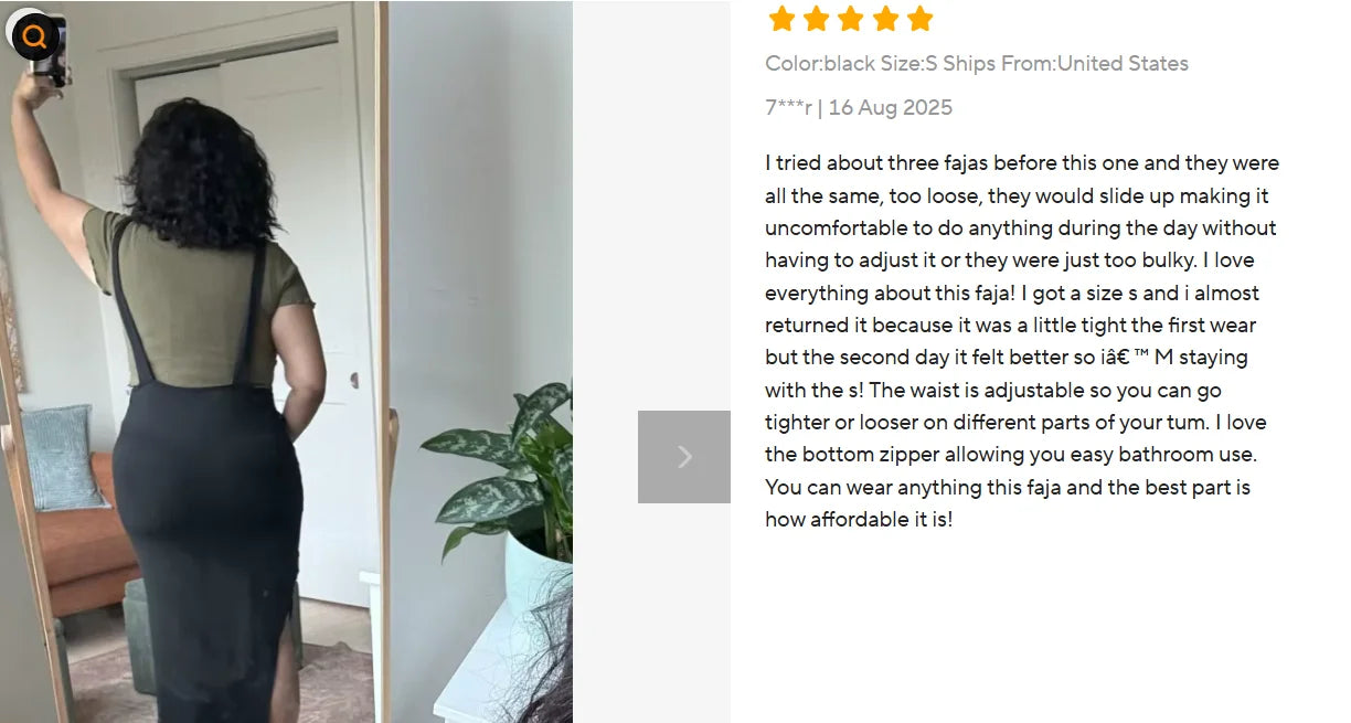 Shapewear for women's Lace-Trimmed Shapewear Bodysuit - Tummy Control Corset with Adjustable Straps & Zipper, Black, Comfortable