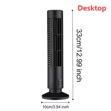 Tower Bladeless Fan Removable Rear Grille USB Desk Fan