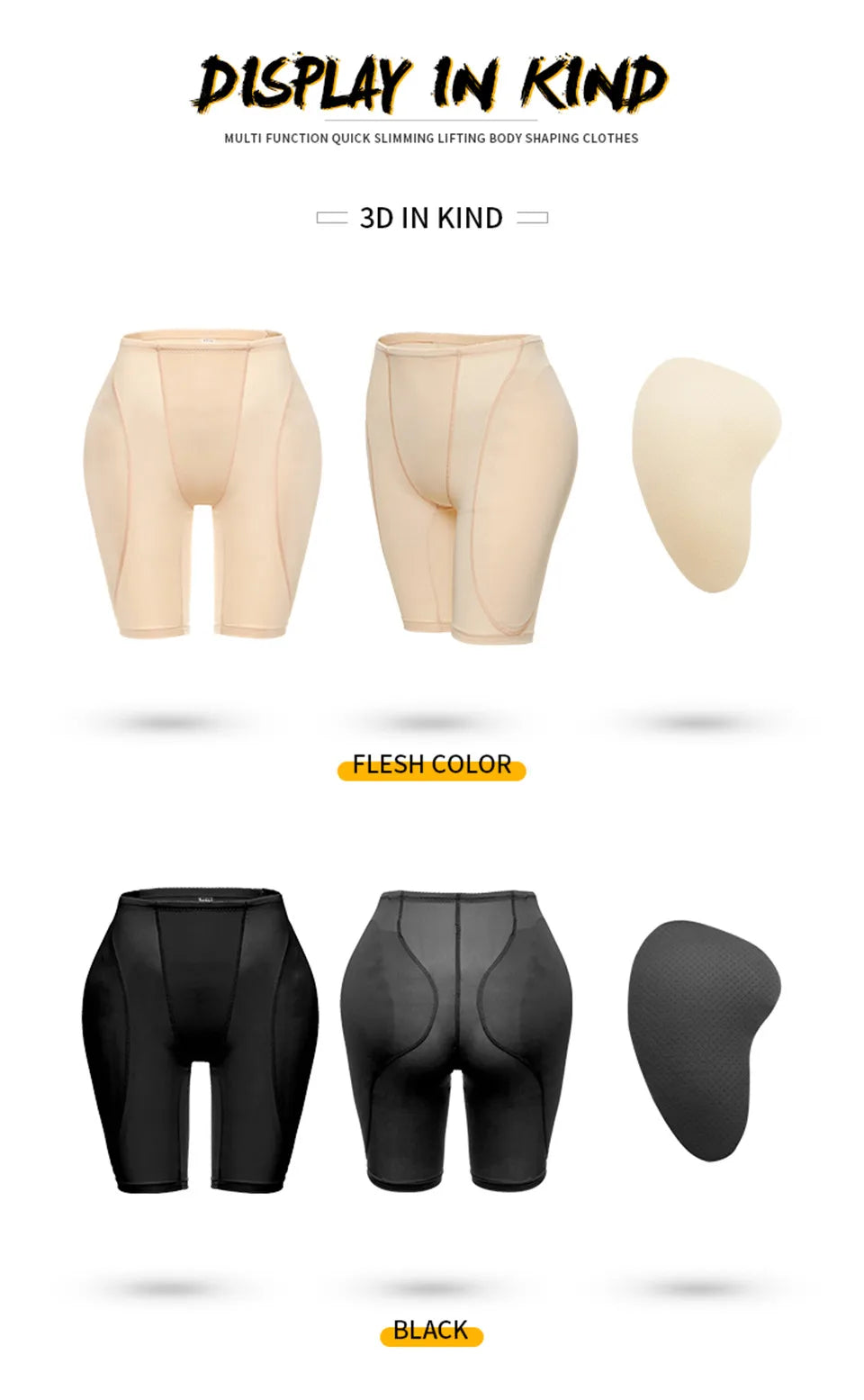 Shapewear for women's Butt Push Up Women Buttock Padding Panties Waist Trainer