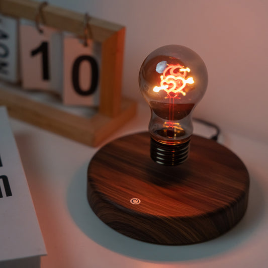 New Item Modern Minimalist ABS Bedrooms Touch Control Night Light Heart-Shaped Magnetic Levitation Floating LED Light Bulb