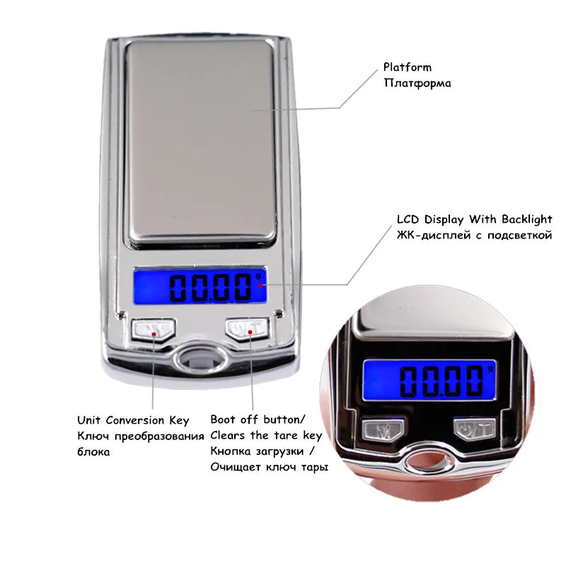 New Car Key Scale 100g x 0.01g Mini Electronic Digital Jewelry Scale Balance Pocket Gram LCD Display