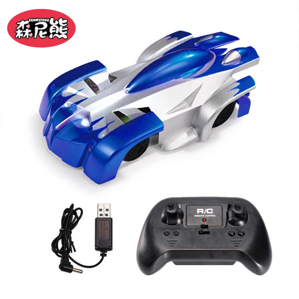 Wall Climbing Car With Light Anti Gravity 360 Rotating Model Electric Stunt Drifting