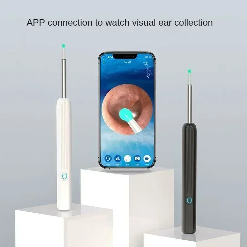 Wireless Wi-fi Visual Ear Cleaner Otoscope Ear Wax Ear with 1296P HD Cleaning Kit Removal Sticks Endoscope Camera Tool Kit