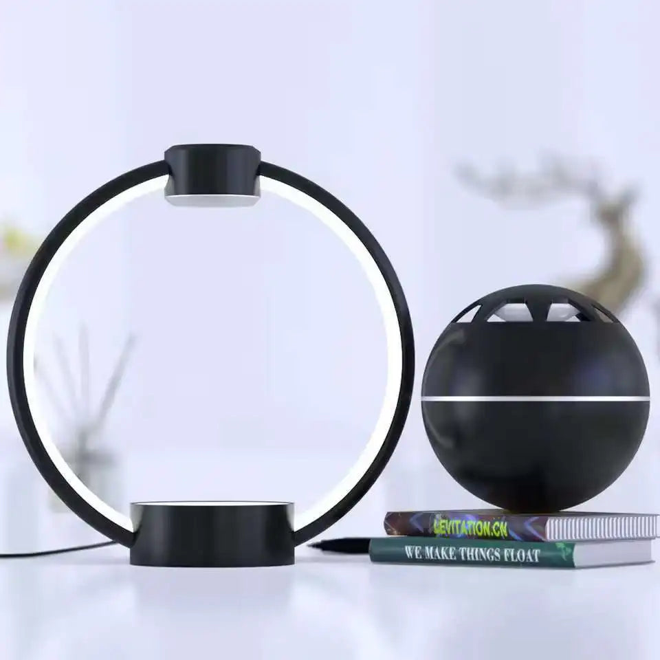 Magnetic Levitating Bluetooth Speaker Wireless Bluetooth with LED Lights, Unique Christmas Birthday Gift, Home Office Decor