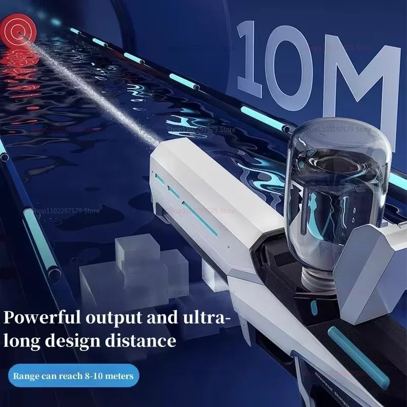 Water Gun Toy Consecutive Shots Automatic Electric Water Blaster for Outdoor Beach Pool Kid Adult Summer Water Fight Toys Gifts