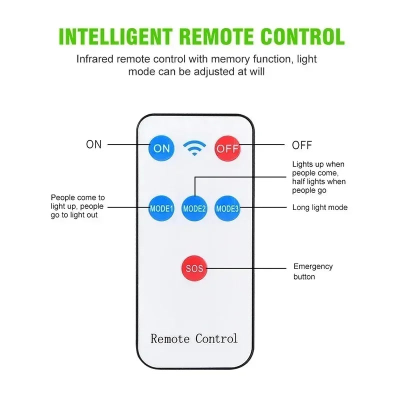 Solar LED Light 300000LM Outdoor Lamp Of Motion Sensor 4 Mode Waterproof