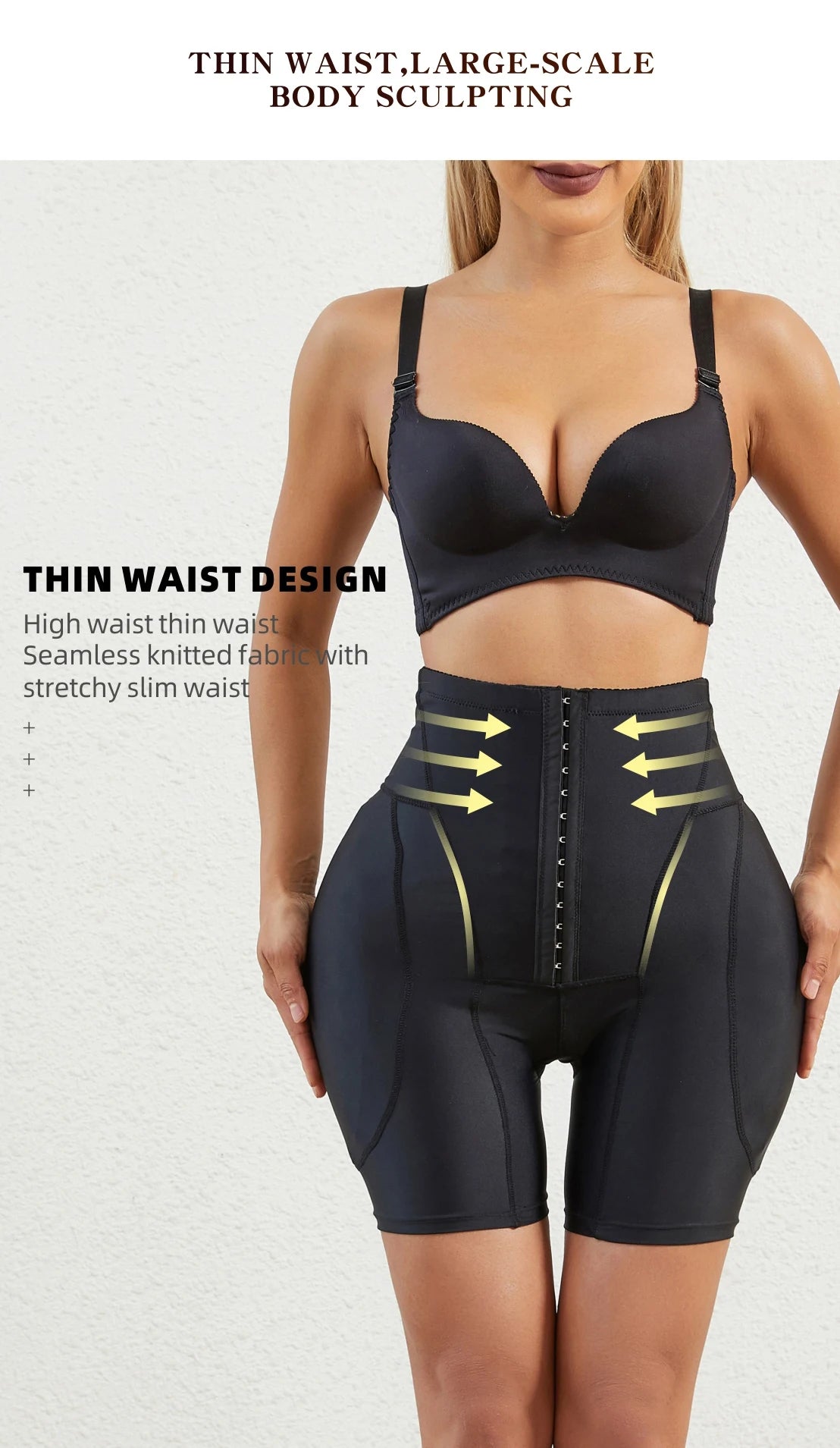 Shapewear for women's High Waist Shorts Butt Lifter Booty Padded Shorts Hip Enhancer Body Shaper Shorts Tummy Control Panties