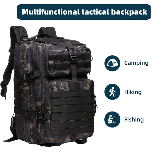 Outdoor tactical backpack - With a large waterproof capacity and lightweight design, this backpack is suitable for hiking trips.
