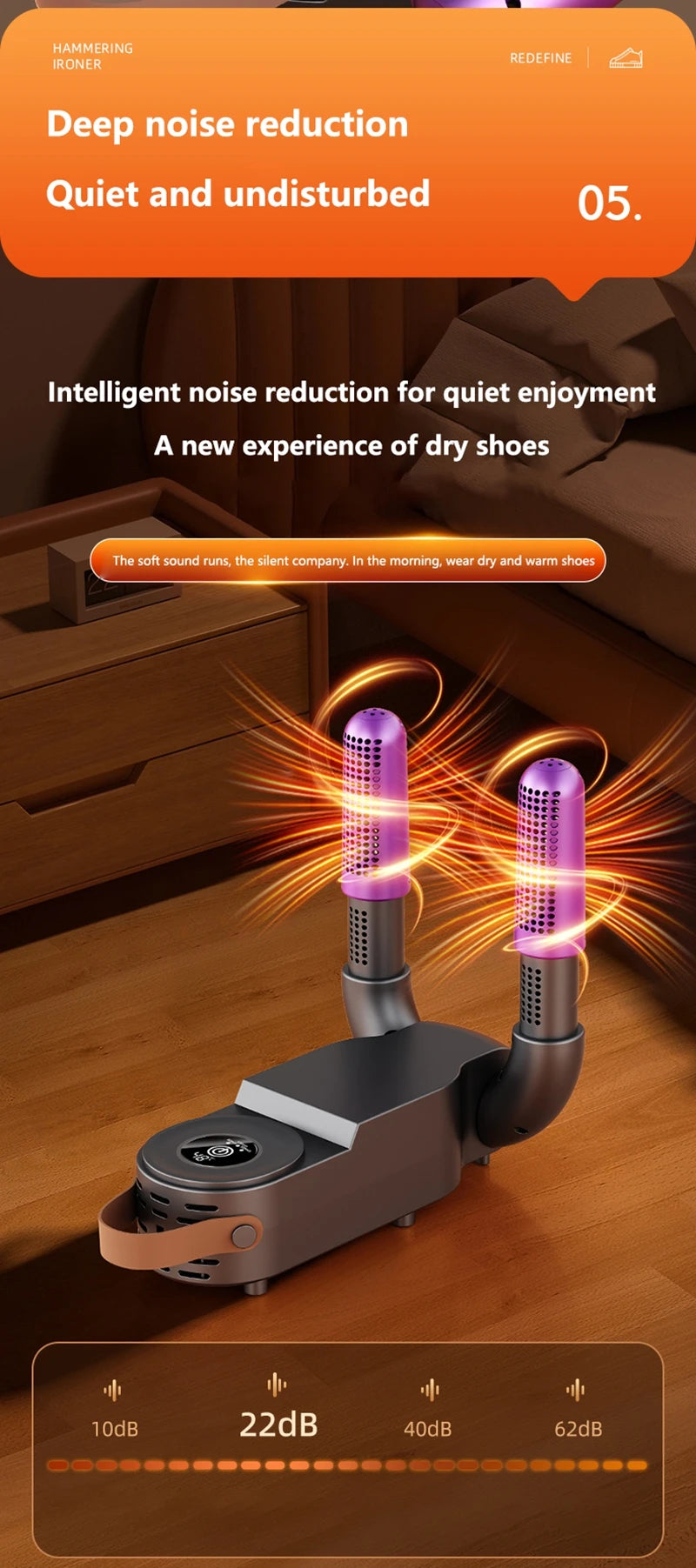 Xiaomi Intelligent Shoe Dryer With Both Dry And Wet Functions Deodorizing And Timed Design Foldable And Quick Drying Shoe Dryer