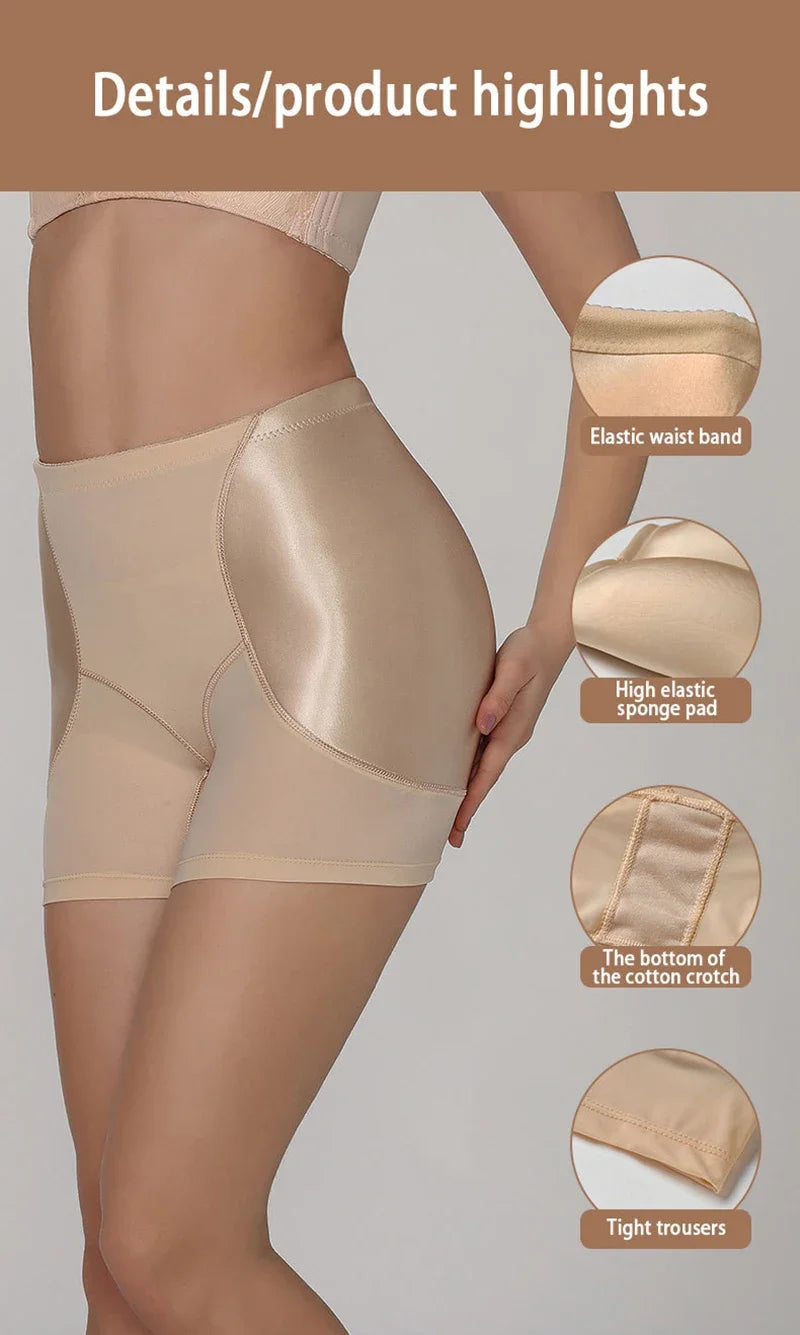 Shapewear for Women Padded Buttock Butt Lifter Fixed Sponge Cushion Fake Ass Underwear Hip Enhancer Tummy Control Panties Fajas Colombianas Girdles
