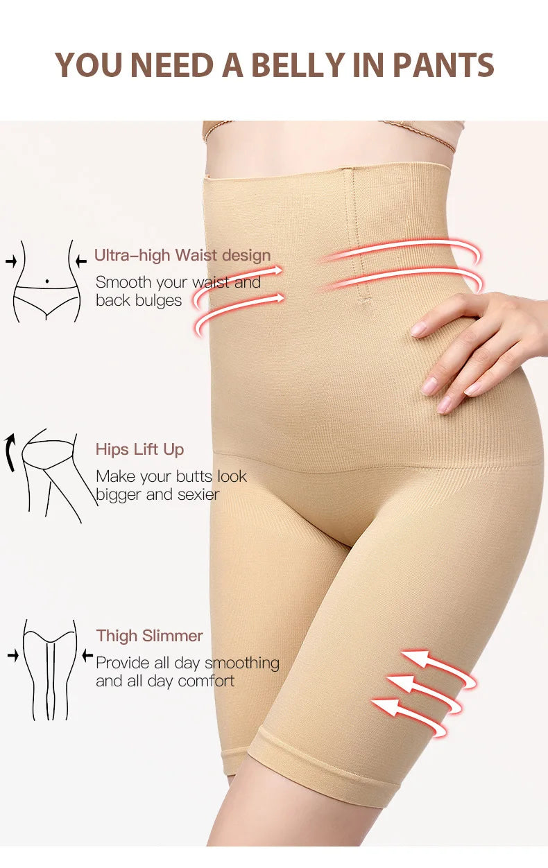 Shapewear for Women High Waist Trainer Panties Slimming Sheath Tummy Control Hip Butt Lifter Shorts Ladies Mid Thigh Body Shaper