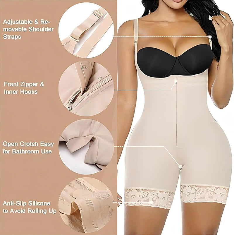 Shapewear for women's Full Body Shaper Fajas Colombians Reductors Girdles Slimming Sheath Waist Trainer Bodysuits Shapewear Tummy Control BBL Corset