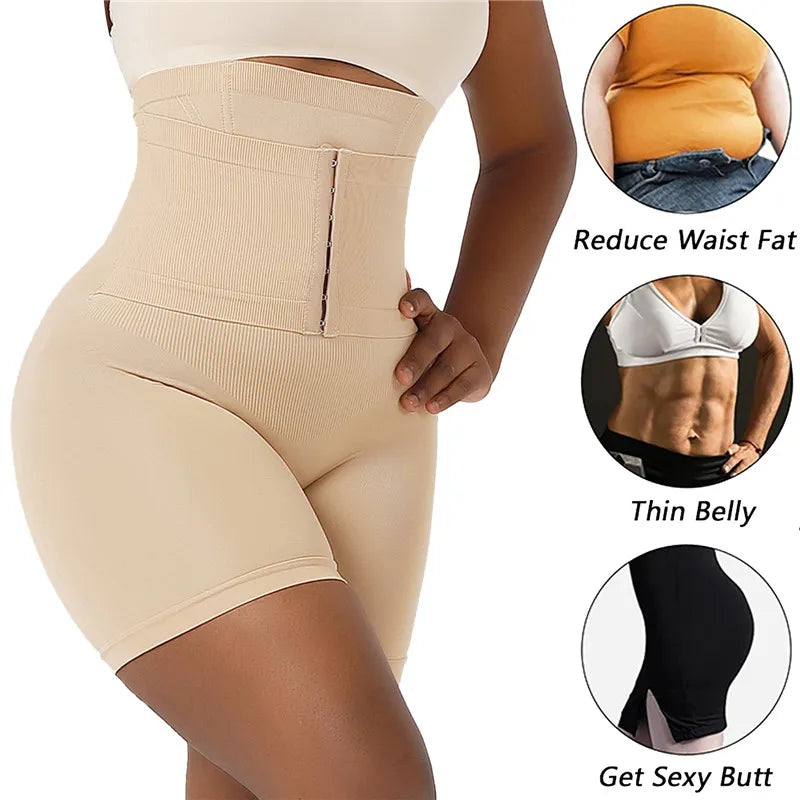 Shapewear for Women Tummy Control Body Shaper Fajas Shorts with Hook Butt Lifter Panties High Waisted Underwear Slimming Panties