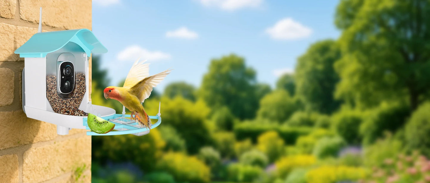 Bird Feeder with Camera AI Identify Birds Species Solar Powered