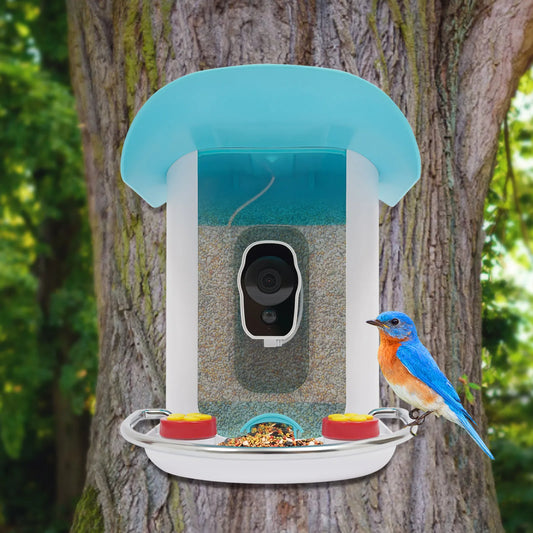 Smart Bird Feeder with Camera ABS Bird House for Outside