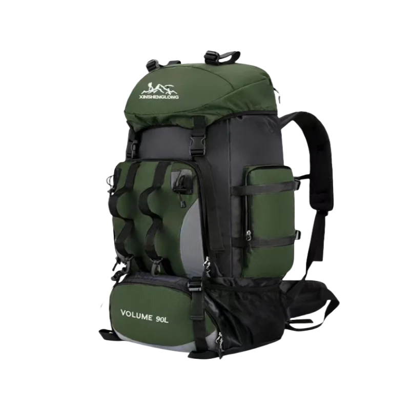 Large 90-liter travel bag, camping backpack, hiking backpack, military backpack, mountaineering backpack, outdoor backpack