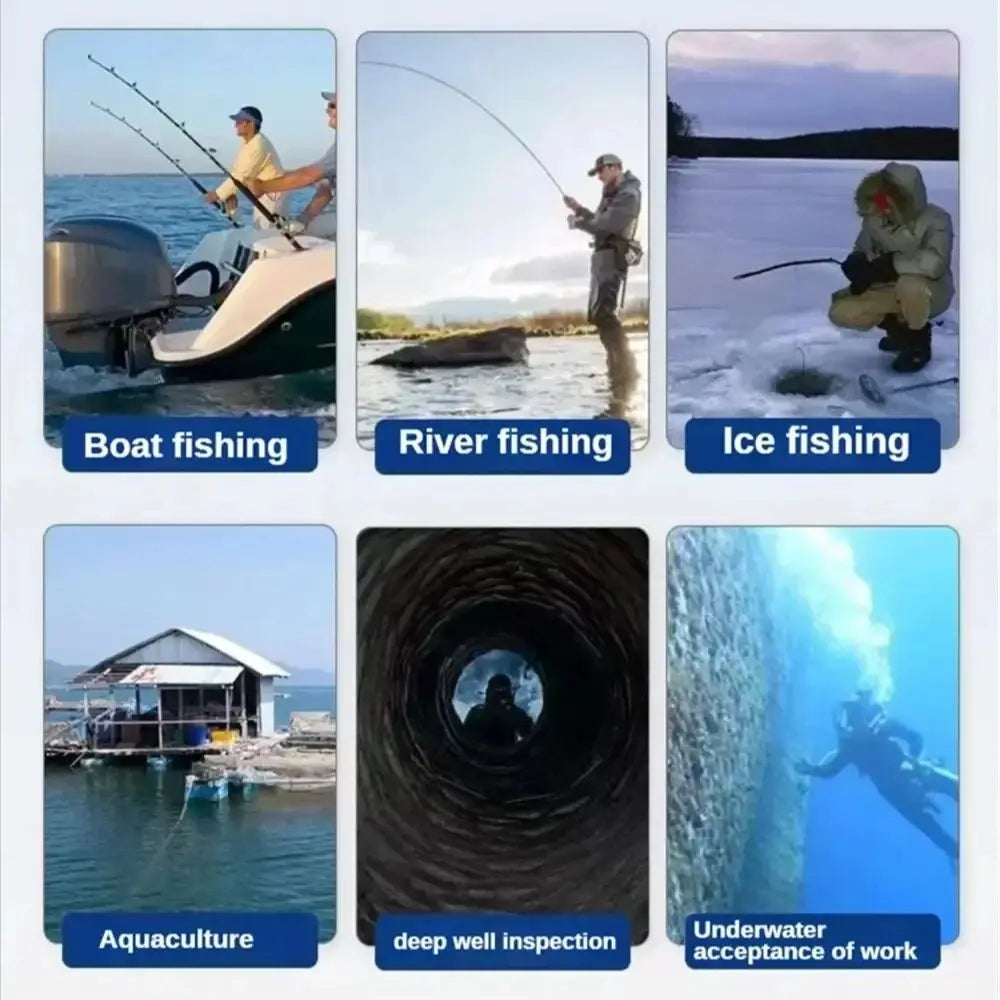 4.3 inch HD Screen High Definition Fish Detector Camera Underwater Fish Finder Night Vision 15/20/30/50m Waterproof IPS Tackle