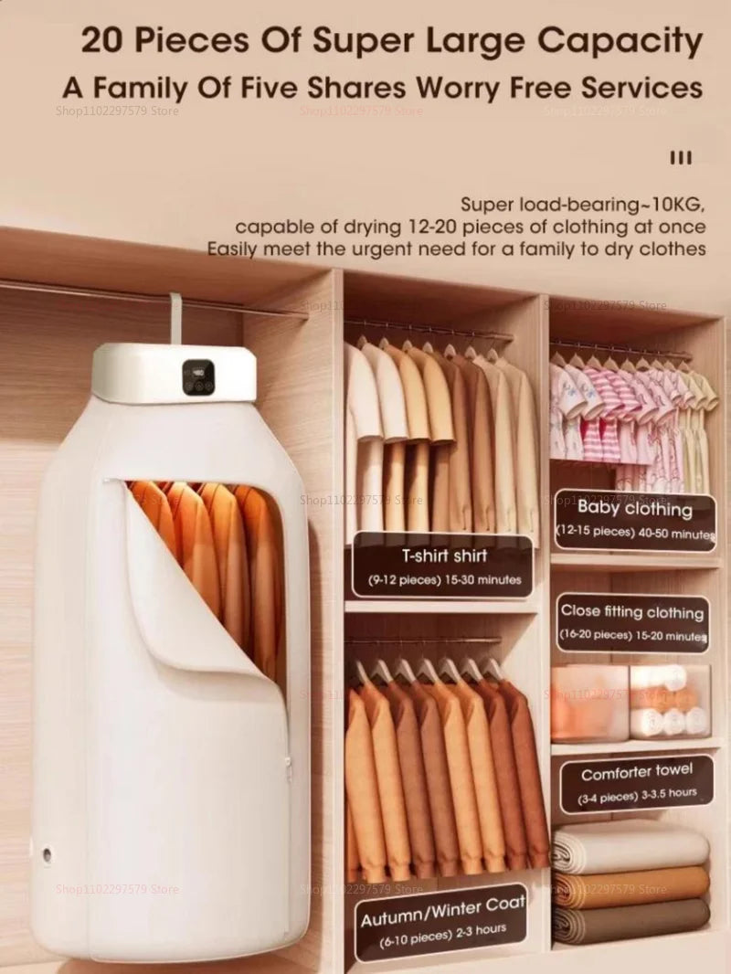 Remote Control Multifunctional Dryer  Home Cabinet  Folding Electric Clothes Dryer Warm Air Dryer Portable Clothes Dryer