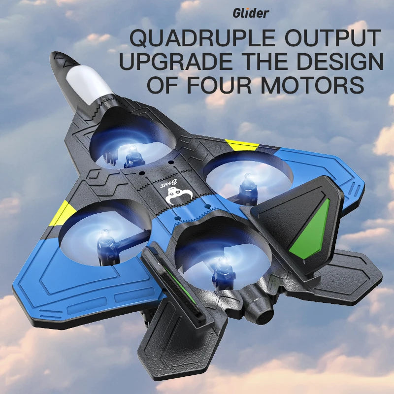 RC Aircraft Fighter 2.4G 4CH 6-Axis Gyroscope Automatic Balance 360° Rollover EPP RTF Electric RC Glider Airplane Toys For Kids