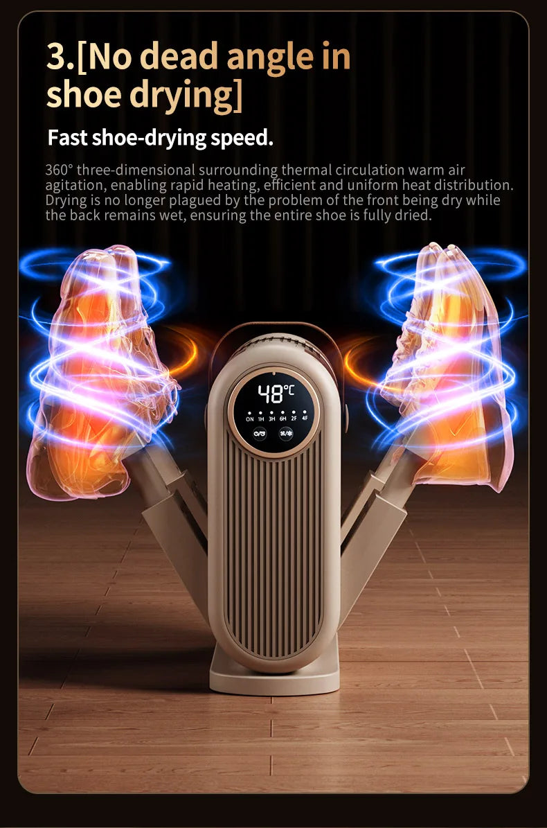 Six-Arm Foldable Shoe Dryer