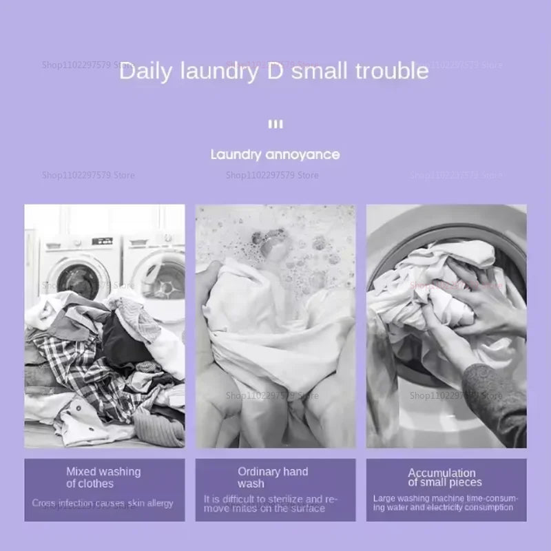 8L Foldable Small Washing Machine Portable Retractable Household Washing Machine 3 Models With Rotation And Drying Functions