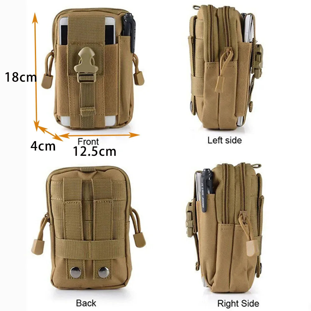 Tactical Waist Bag Outdoor Hunting Molle Bag EDC Pack Multifunction Men Sport Hiking Hunting Working Tools Mobile Phone Pouch