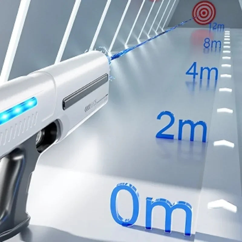 Children Fully Automatic Water Gun Storage Gun Large Capacity Electric Water Absorbing Toy Gun Summer Outdoor Water Toy Gift