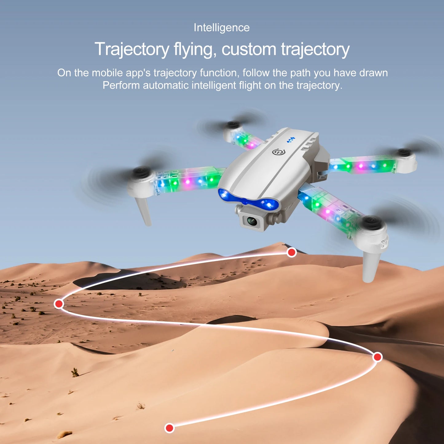 Mini Drone Dual Camera Lighting Screen Control E88 E99