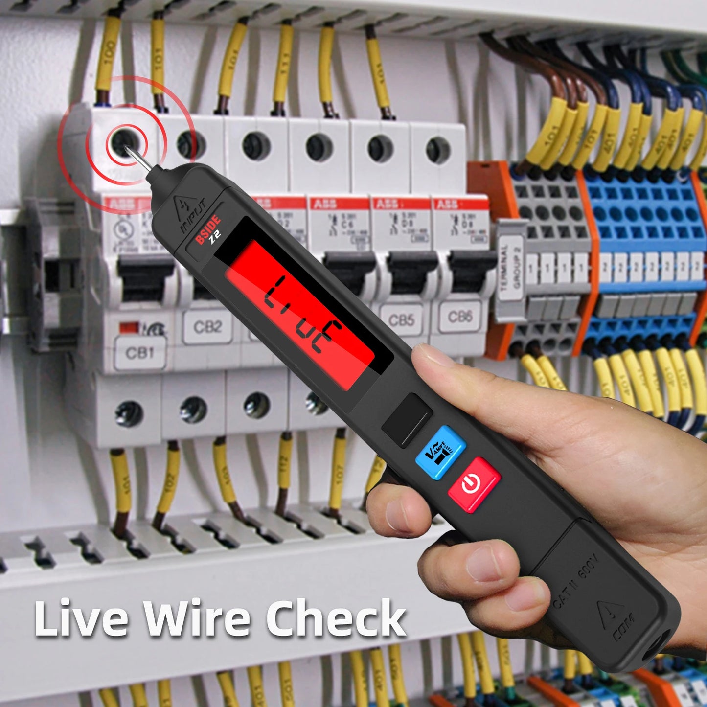 BSIDE Voltage Tester Pen 12V-300V Non-Contact Detection Leakage Live Wire Breakpoint Finder Portable Household Voltage Meter USB