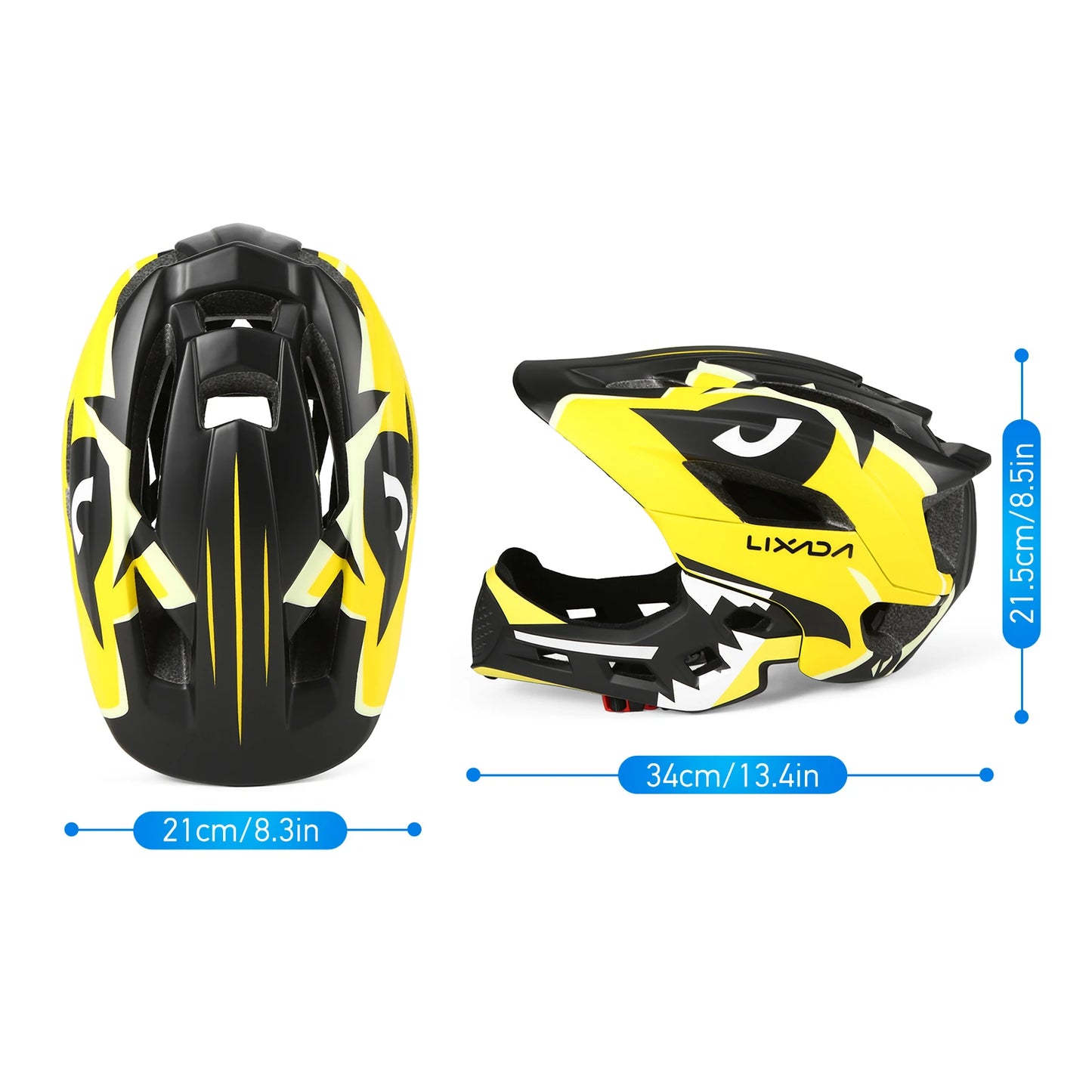 Lixada Kids Detachable Full Face Helmet Children Sports Safety Helmet for Cycling Skateboarding Roller Skating