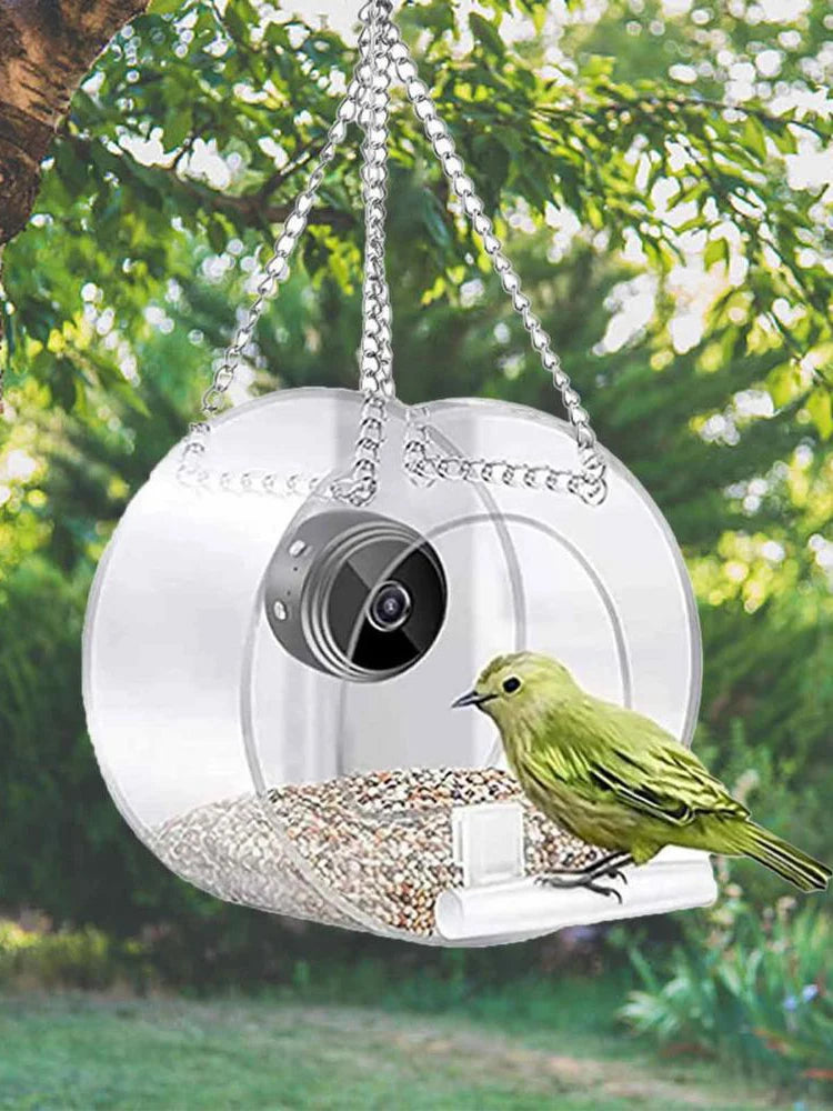Smart Bird House Pet Feeder Transparent with Camera Home 1080P HD