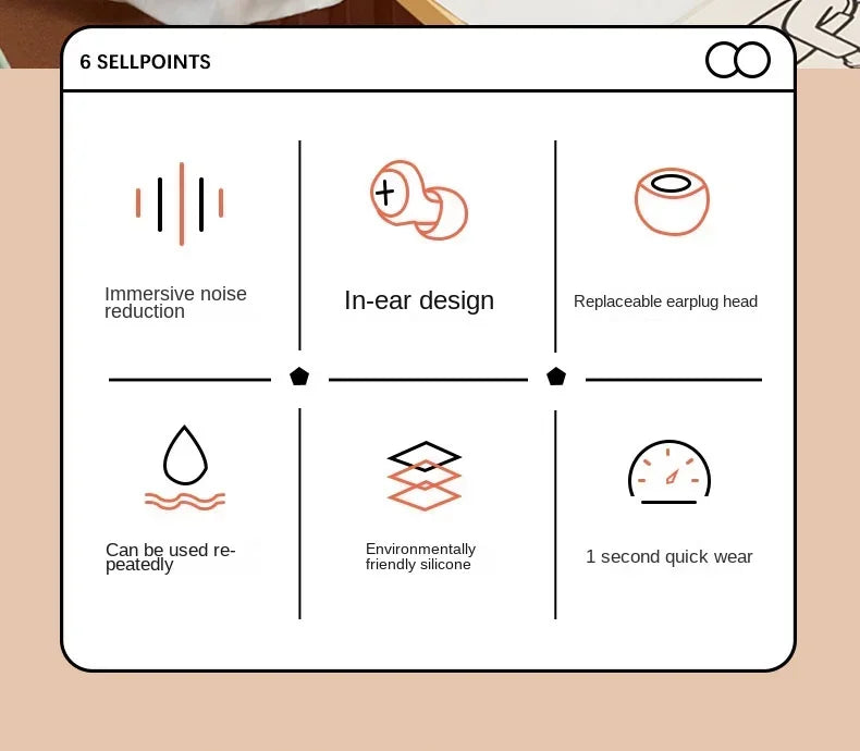 NEW Silicone Earplug Sleep Noise Ear Plug Canceling Noise Reduction Soundproof Anti Soft Slow Rebound Protection Ears Foam