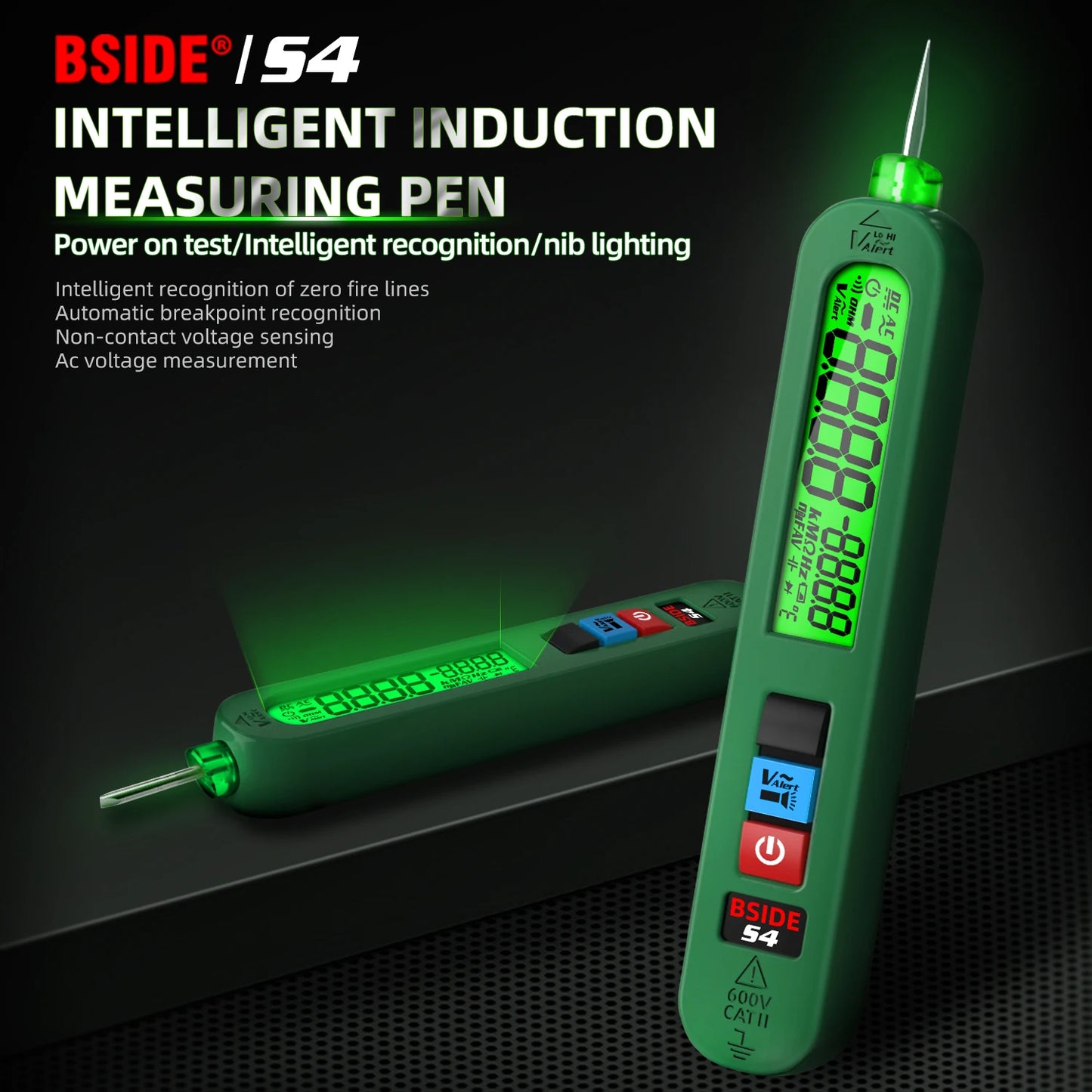 BSIDE Voltage Tester Pen 12V-300V Non-Contact Detection Leakage Live Wire Breakpoint Finder Portable Household Voltage Meter USB