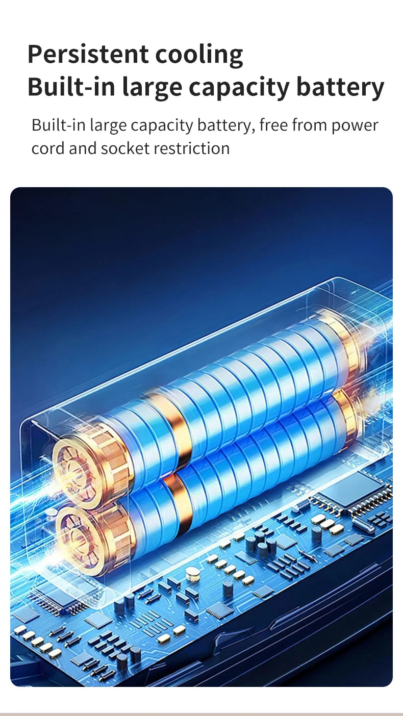 Portable Fan with 2-Speeds Evaporative Air Cooler with 0.5L Water Tank