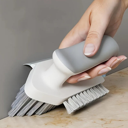 Multi-Surface Deep Gap Cleaning Brush - Flexible Scrubber for Bathroom Tiles, Grout, Corners & Toilets with Ergonomic Handle
