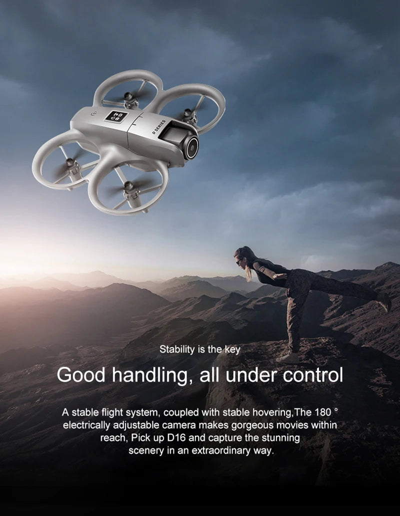 Xiaomi D16 Mini Drone Dual Camera 8K HDAerial Aircraft Obstacle Avoidance UAV Fixed Remote Control Airplane Gift Toys 20000M