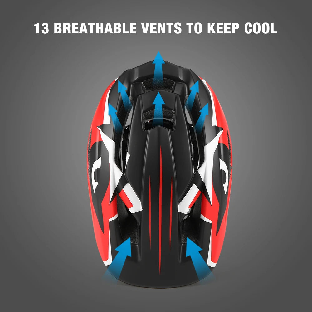 Lixada Kids Detachable Full Face Helmet Children Sports Safety Helmet for Cycling Skateboarding Roller Skating