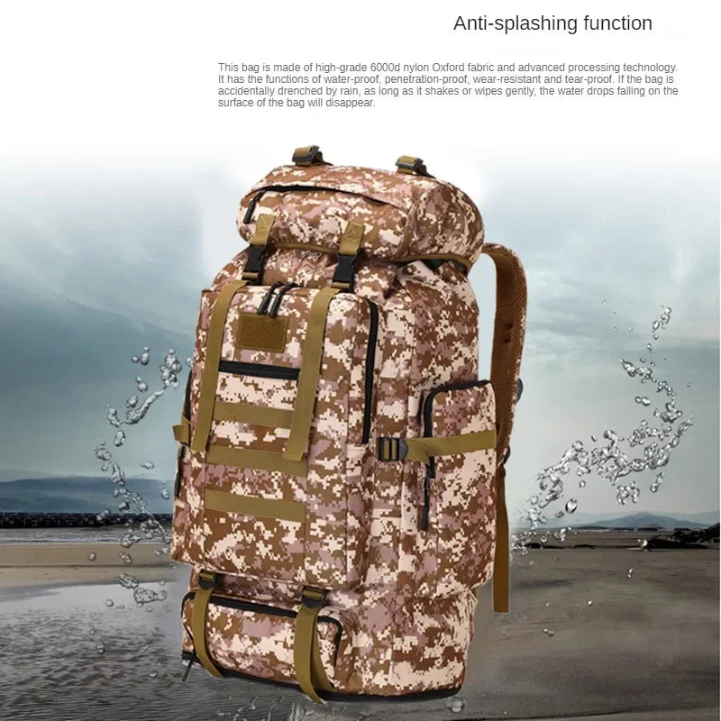 80L/100L  Mountaineering Bag Climb Bag Tactical Backpacks Large Backpack Outdoors Hiking Camping Travel Bags